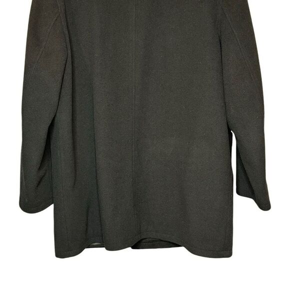 Pronto Uomo black wool and cashmere blend button up coat size L - Picture 6 of 15